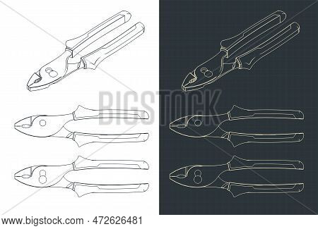 Slip Joint Pliers Blueprints