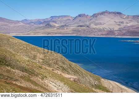 Beautiful Lake With Transparent Waters In Mendoza, Argentina.