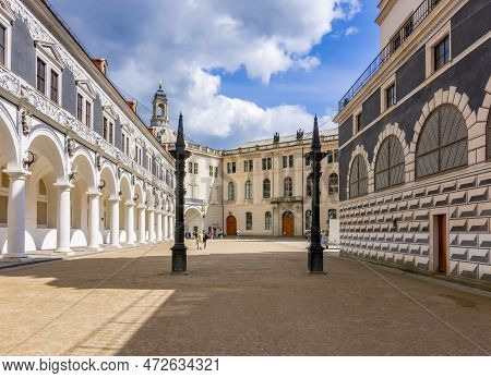 Architecture Of Famous Dresden Castle In Germany