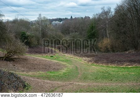 Wild Hills And Green Lawns Of The Kauwberg City Nature Reserve, Uccle, Brussels Region, Belgium