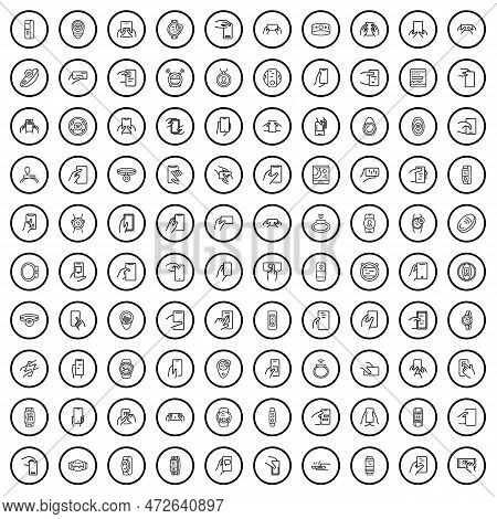 100 Gadget Icons Set. Outline Illustration Of 100 Gadget Icons Vector Set Isolated On White Backgrou