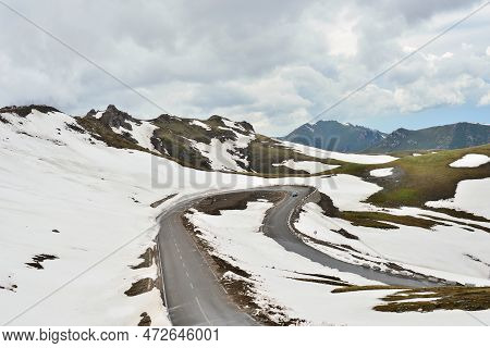 Snow Mountain Road Around Sailimu Lake, Xinjiang