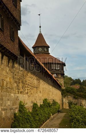 Esslingen Am Neckar. Germany. 24 September 2020. View Of The Famous Dicke Turm  In The Old Town Of E