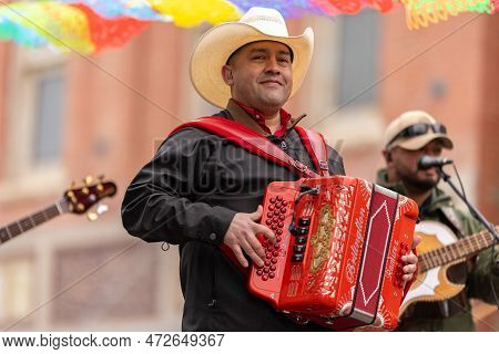 Brownsville, Texas, Usa - February 26, 2022: Charro Days Grand International Parade, Police Officers