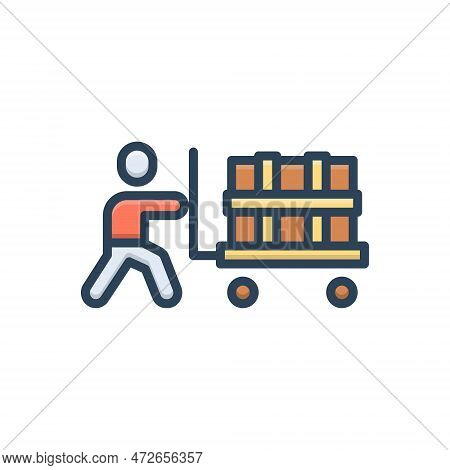 Color Illustration Icon For Forces Strength Power Stress Flexion Meanders Power Strength Force Energ