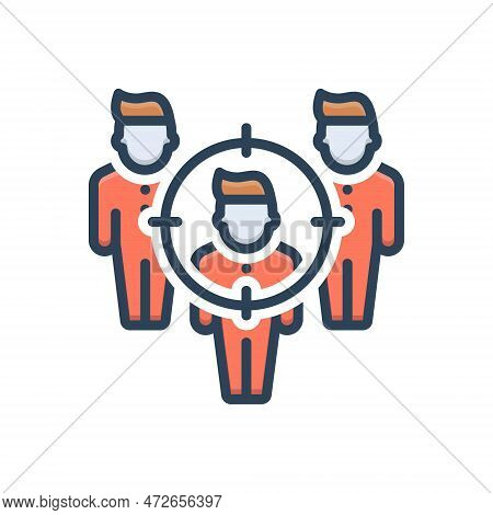 Color Illustration Icon For Sampling Sample Sampler Specimen Group Target Appoint