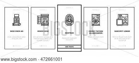 First Aid Emergency Medical Onboarding Mobile Vector. Medicine Hospital, Doctor Health, Care Help, C