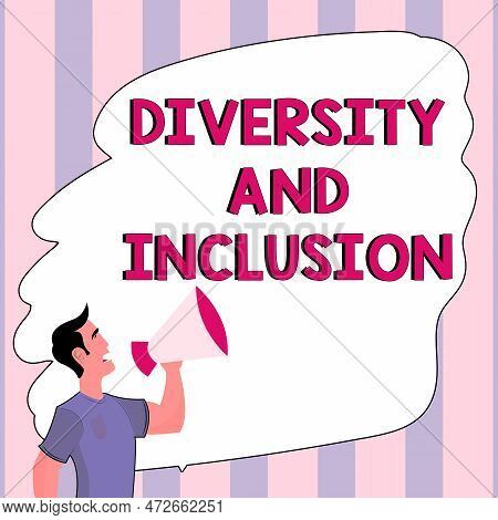 Writing Displaying Text Diversity And Inclusion. Business Overview Range Human Difference Includes R