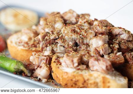 Traditional Turkish Food Kokorec. Izmir Kokorec. High Quality Photo