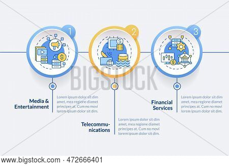 Data Lake Use Cases Circle Infographic Template. Industries. Data Visualization With 3 Steps. Editab