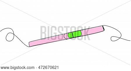 Negative Pregnancy Test In Single Line On A White Background. A Stock Vector Illustration Of An Unsu