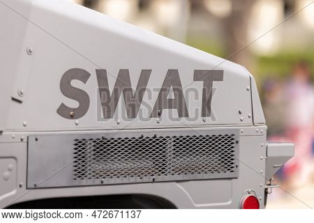 Laredo, Texas, Usa - February 19, 2022: The Anheuser-busch Washington's Birthday Parade, Close Up Of