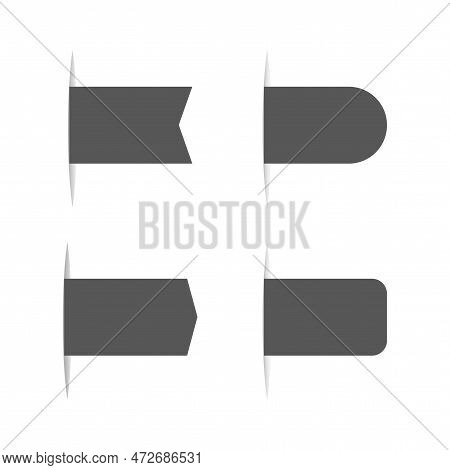 Pennants Icons. Set For Fabric Design. Vector Illustration.
