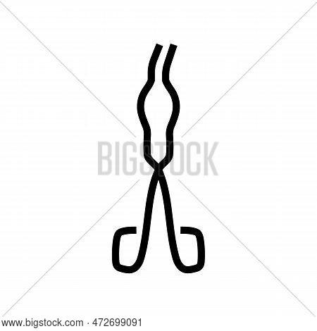Crucible Tongs Chemical Glassware Lab Color Icon Vector. Crucible Tongs Chemical Glassware Lab Sign.