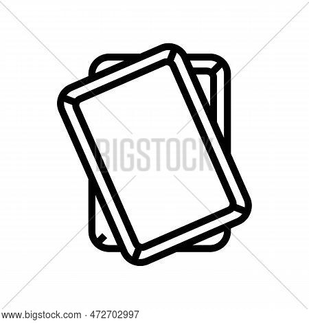Aluminum Sheet Pan Kitchen Cookware Line Icon Vector. Aluminum Sheet Pan Kitchen Cookware Sign. Isol