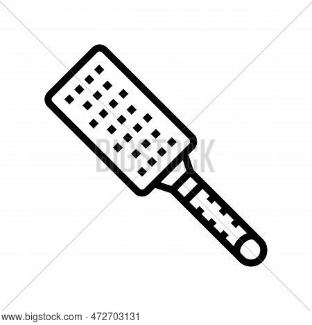 Stainless Steel Microplane Kitchen Cookware Line Icon Vector. Stainless Steel Microplane Kitchen Coo