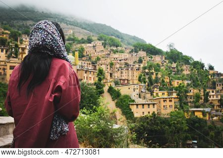 Tourist Walk Around Masuleh Historical Village In North East Iran - Popular Famous Tourism Destinati