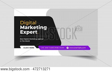 Thumbnail Design For Any Videos. Editable Video Thumbnail And Web Banner For Live Workshop Business 