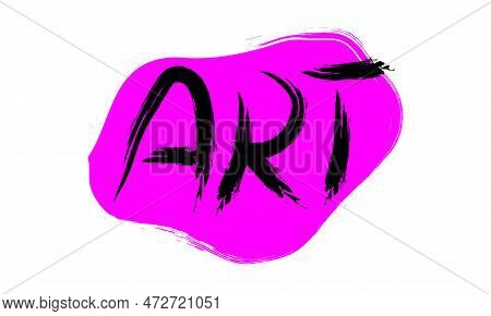 Graffiti Art Word On Pink Background. Hand Drawnhand Drawn. Vector