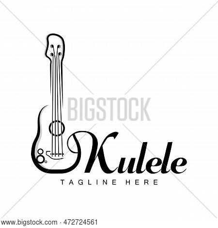 Minimalist Ukulele Music Logo Design, Ukulele Guitar Vector. Ukelele Logo Design