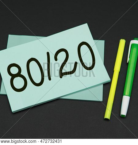 Conceptual Display 80 20 Percent. Concept Meaning Pareto Principle Of Factor Sparsity Statistical Di