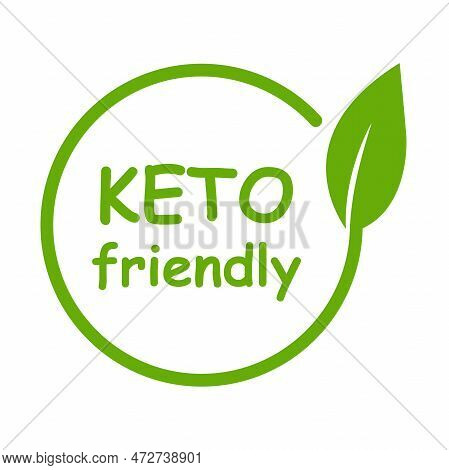 Keto Friendly Diet Healthy Food Label Icon Vector For Graphic Design, Logo, Website, Social Media, M