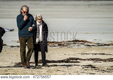 Portnoo, County Donegal, Ireland - March 07 2023 : For Letters Of Love Is Filmed Starring Pierce Bro