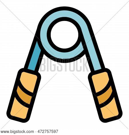 Hand Gripper Icon. Outline Hand Gripper Vector Icon For Web Design Isolated On White Background Colo