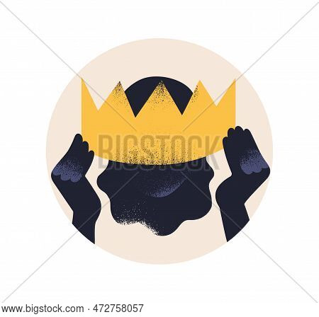 Monarch, King Wearing Crown. Noble Majesty, Royal Leader, Aristocrat. Monarchy, Authority, Power Con
