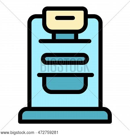 Breast Radiography Icon. Outline Breast Radiography Vector Icon For Web Design Isolated On White Bac