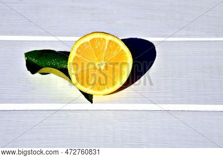 Bodegon With Lemons On A White Background To Highlight The Intense Yellow Color Of These