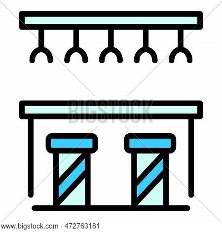 Bar Counter Icon. Outline Bar Counter Vector Icon For Web Design Isolated On White Background Color 