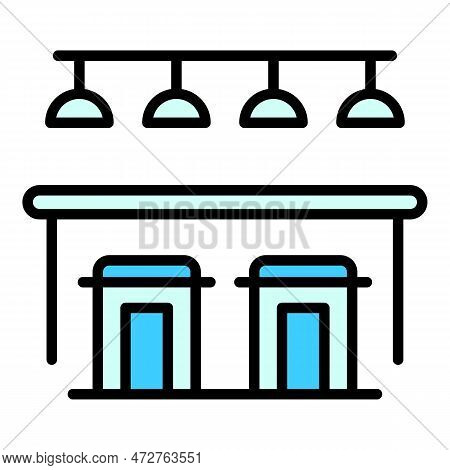 Bar Counter Stool Icon. Outline Bar Counter Stool Vector Icon For Web Design Isolated On White Backg