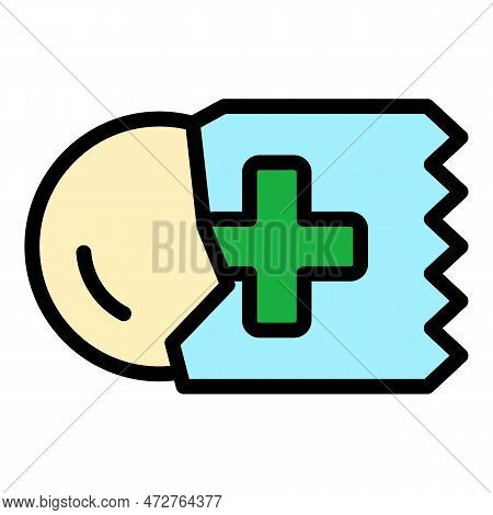 Throat Lozenge Icon. Outline Throat Lozenge Vector Icon For Web Design Isolated On White Background 