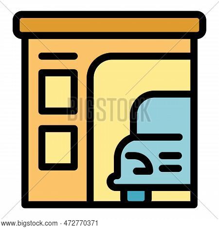 Parked Vehicle Icon. Outline Parked Vehicle Vector Icon For Web Design Isolated On White Background 