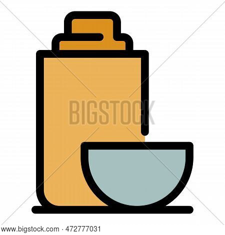 Vacuum Flask Icon. Outline Vacuum Flask Vector Icon For Web Design Isolated On White Background Colo