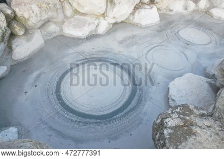 Beppu Jigoku Meguri Or Hell Tour Mud Blowing From Land Travel Location In Japan