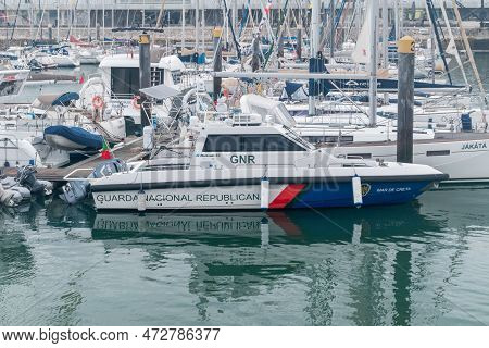Lisbon, Portugal - December 4, 2022: Boat Of Gnr - Lisbon Coastal Control Detachment.