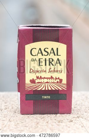 Lisbon, Portugal - December 5, 2022: Box Of Casal Da Eira Wine.