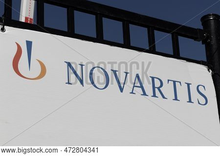 Indianapolis - Circa March 2023: Novartis Manufacturing Facility. Novartis Manufactures Radioligand 