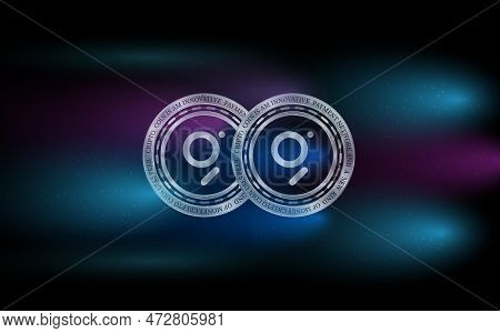 Abstract Glowing Fractal Lines Mesh Digital Background