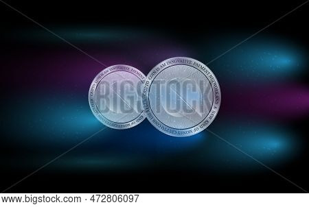 Abstract Glowing Fractal Lines Mesh Digital Background