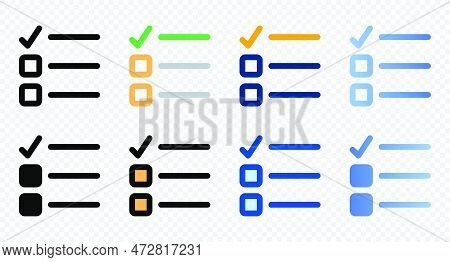 Checklist Icons Vector & Photo (Free Trial) | Bigstock