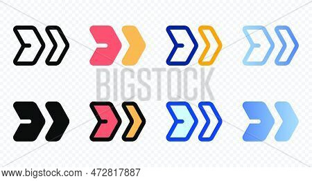 Breadcrumb Icons In Different Style. Breadcrumb Icons. Different Style Icons Set. Vector Illustratio
