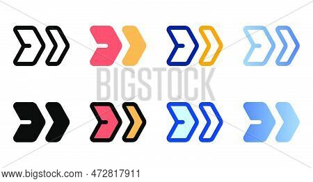 Breadcrumb Icons In Different Style. Breadcrumb Icons. Different Style Icons Set. Vector Illustratio