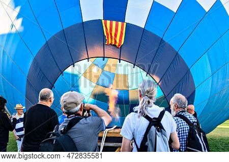 Igualada, Barcelona, July 07 De 2022. 26th European Balloons Festival. Concentration Of Hot Air Ball