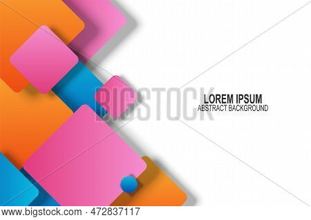Geometric Square Overlapping Layer Background. Vector Illustration Background.