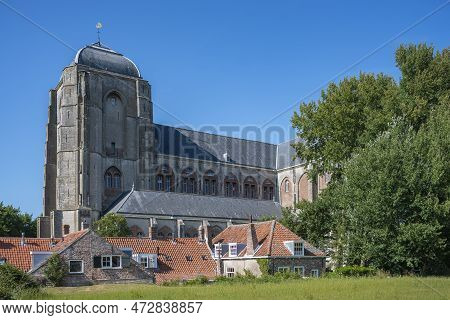 The Great Church Also Church Of Our Lady In Veere. Veere Is A City In The Province Of Zeeland In The