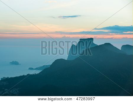 Sugarloaf Mountain, Rio de Janeiro fra Corcovado i Brasilien