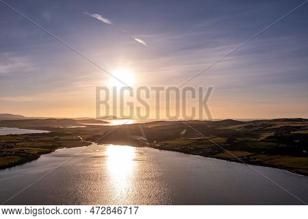 Aerial View Of The Sheephaven Bay In County Donegal, Ireland